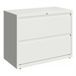 Pemberly Row 2-Drawer Metal Lateral Filing Cabinet w/ Interlock System in White