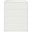 Pemberly Row 4-Drawer Modern Metal Lateral Filing Cabinet in White