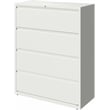 Pemberly Row 4-Drawer Modern Metal Lateral Filing Cabinet in White