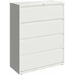 Pemberly Row 4-Drawer Modern Metal Lateral Filing Cabinet in White