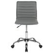 Pemberly Row Low Back Faux Leather Office Swivel Chair in Light Gray