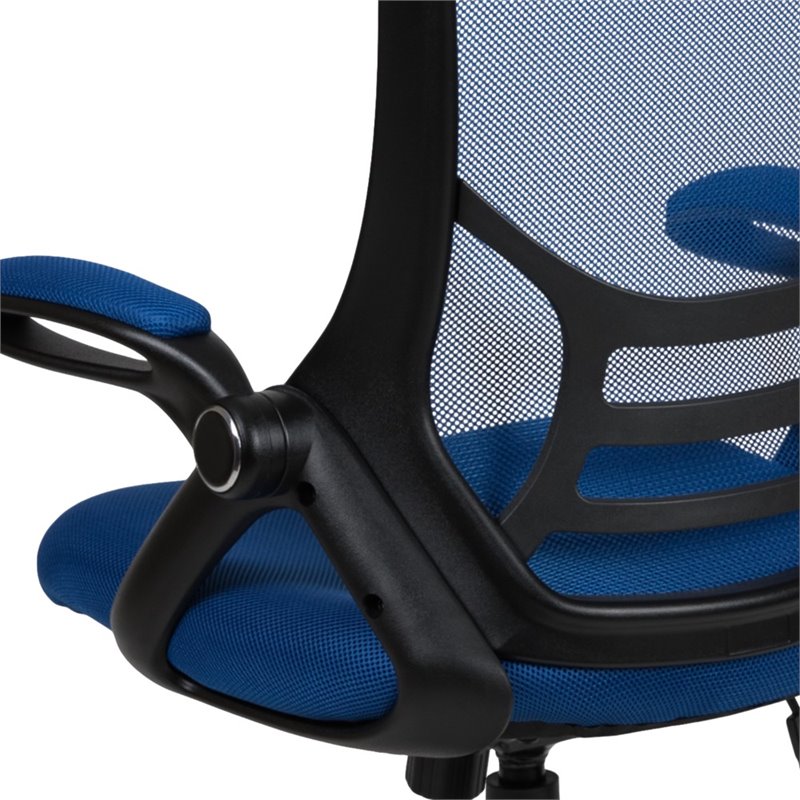 Pemberly Row High-Back Ergonomic Mesh Office Swivel Chair in Blue