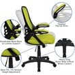 Pemberly Row High-Back Ergonomic Mesh Office Swivel Chair in Green