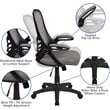 Pemberly Row High-Back Ergonomic Mesh Office Swivel Chair in Light Gray