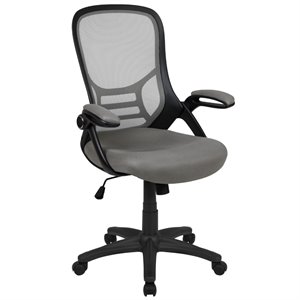 Pemberly Row High-Back Ergonomic Mesh Office Swivel Chair in Light Gray