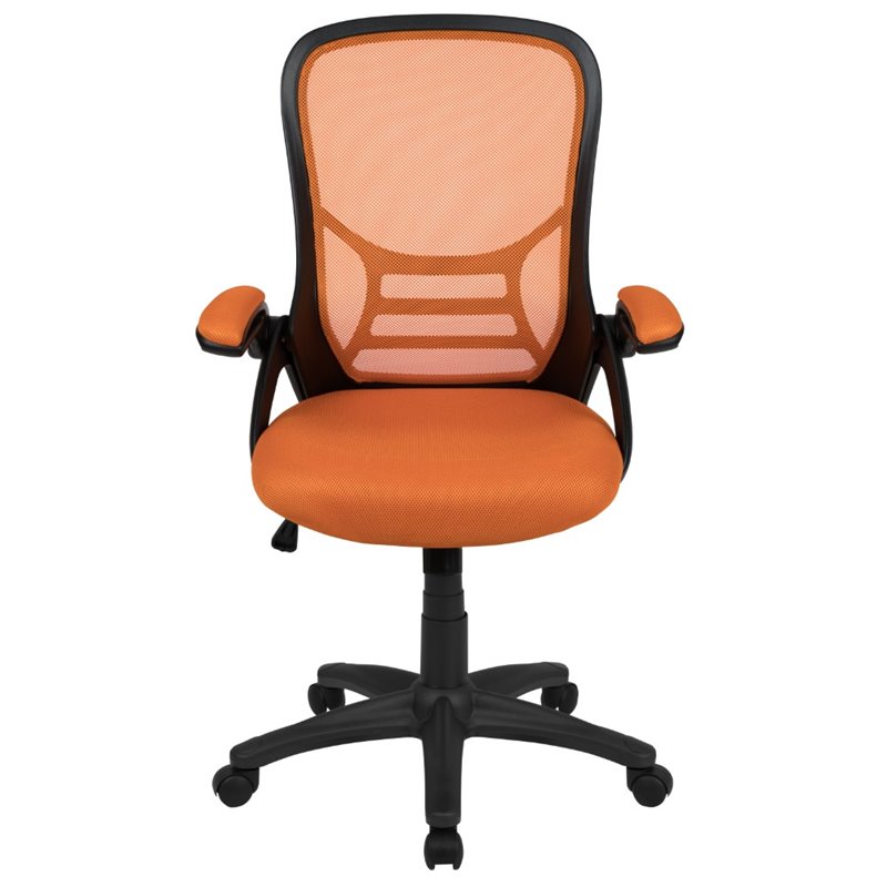 Pemberly Row High-Back Ergonomic Mesh Office Swivel Chair in Orange