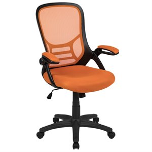 Pemberly Row High-Back Ergonomic Mesh Office Swivel Chair in Orange
