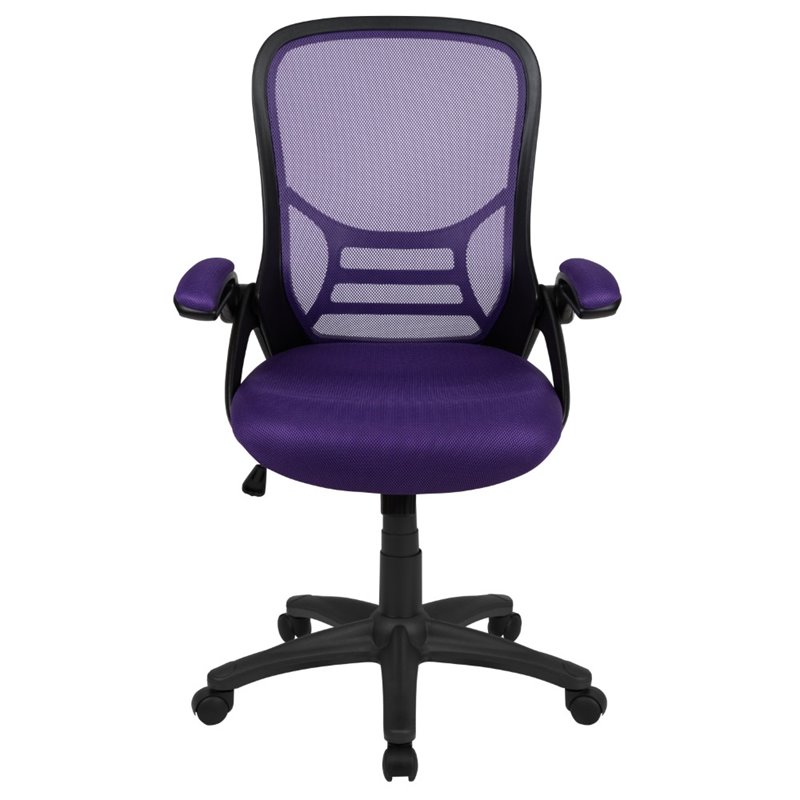Pemberly Row High-Back Ergonomic Mesh Office Swivel Chair in Purple