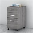 Pemberly Row 3 Drawer Mobile File Cabinet in Platinum Gray - Engineered Wood