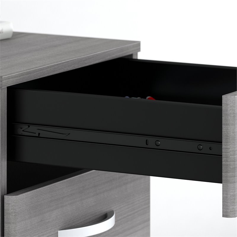 Pemberly Row 3 Drawer Mobile File Cabinet in Platinum Gray - Engineered Wood