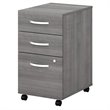 Pemberly Row 3 Drawer Mobile File Cabinet in Platinum Gray - Engineered Wood