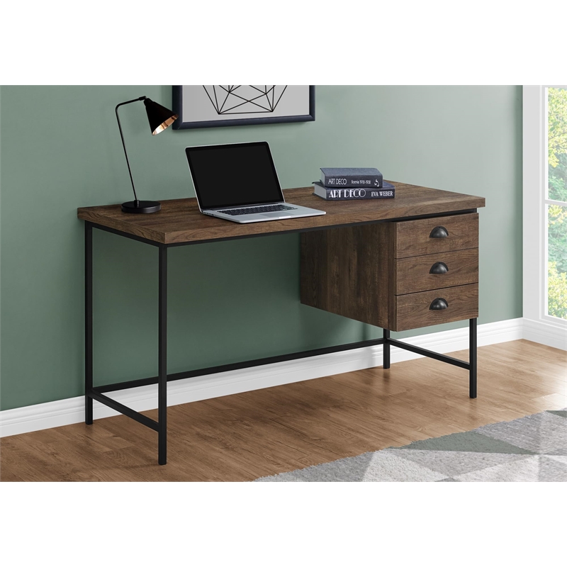 Pemberly Row Computer Desk Home Office Laptop Storage Drawers 55