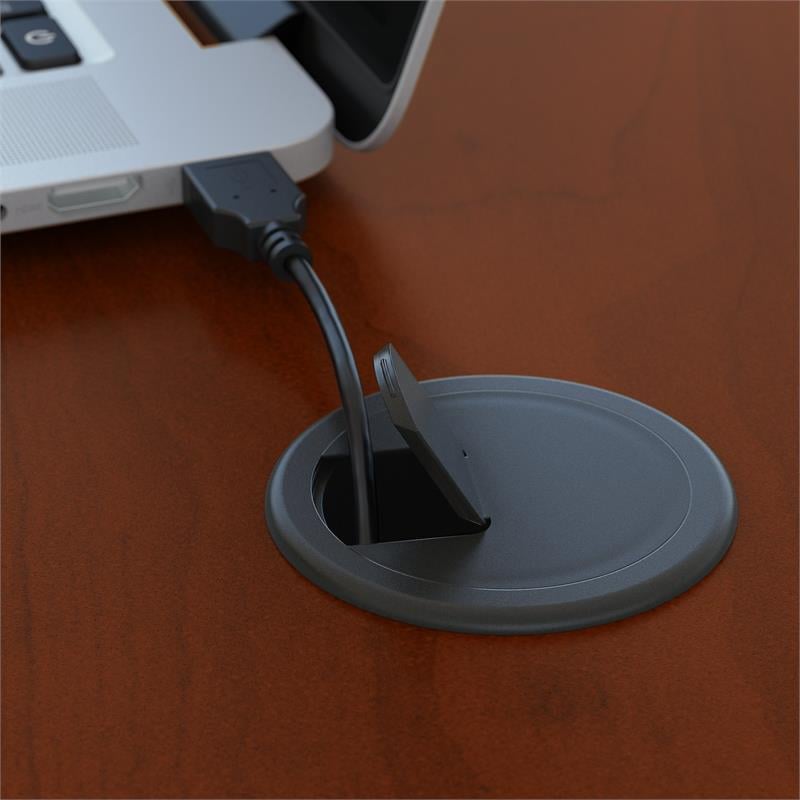 Pemberly Row 60W Office Desk with Drawers in Hansen Cherry - Engineered Wood