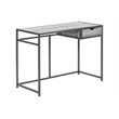 Pemberly Row Computer Desk Home Office Laptop Storage Drawer Work Metal Gray