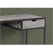 Pemberly Row Computer Desk Home Office Laptop Storage Drawer Work Metal Gray