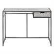 Pemberly Row Computer Desk Home Office Laptop Storage Drawer Work Metal Gray