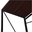 Pemberly Row Folding Desk- Espresso Wood Top and Black Metal Frame