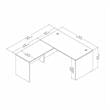 Pemberly Row 60W x 30D L Shaped Desk with 42W Return in White - Engineered Wood