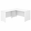 Pemberly Row 60W x 30D L Shaped Desk with 42W Return in White - Engineered Wood
