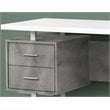 Pemberly Row Computer Desk Home Office Laptop Storage Drawers 60