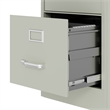 Pemberly Row 4-Drawer Contemporary Metal Vertical Filing Cabinet in Light Gray