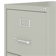 Pemberly Row 4-Drawer Contemporary Metal Vertical Filing Cabinet in Light Gray