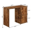 Pemberly Row Student Desk with Storage Cabinets in Nutmeg Wood Finish