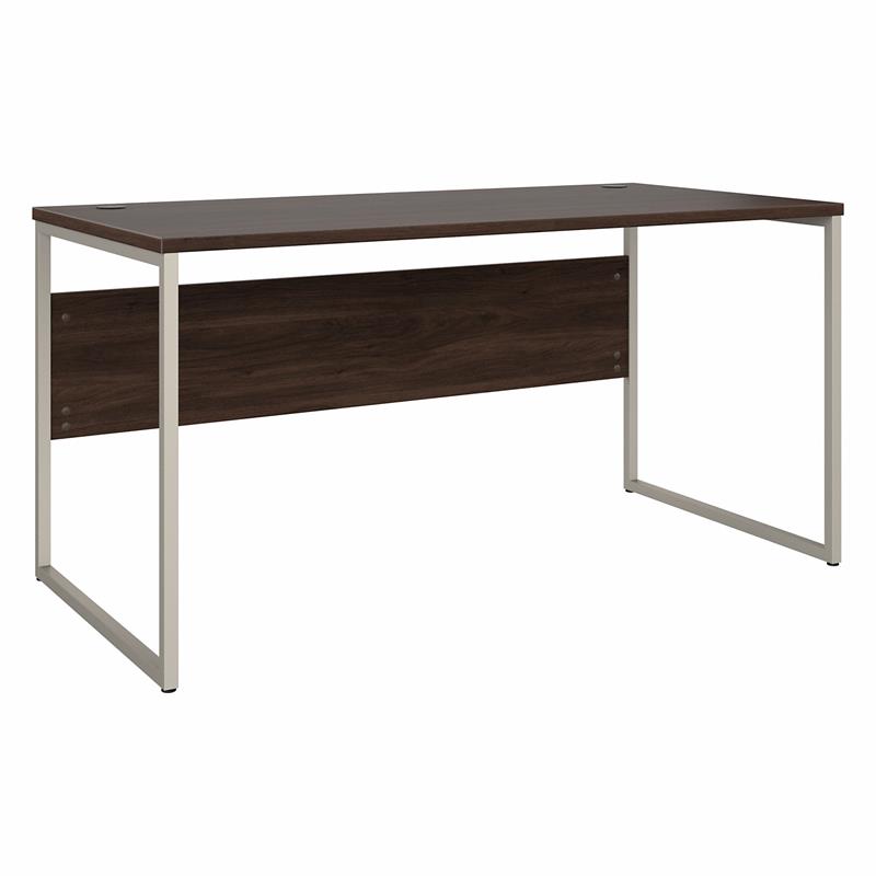 Pemberly Row 60W x 30D Computer Table Desk in Black Walnut - Engineered Wood