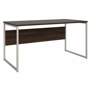 Pemberly Row 60W x 30D Computer Table Desk in Black Walnut - Engineered Wood