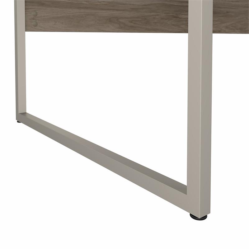 Pemberly Row 72W x 30D Computer Table Desk in Modern Hickory - Engineered Wood