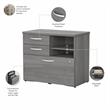 Pemberly Row Engineered Wood Office Storage Cabinet w/ Drawers - Platinum Gray