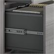 Pemberly Row Engineered Wood Office Storage Cabinet w/ Drawers - Platinum Gray