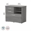 Pemberly Row Engineered Wood Office Storage Cabinet w/ Drawers - Platinum Gray