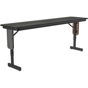 Pemberly Row Adjustable Height High Pressure Folding Seminar Table - Driftwood