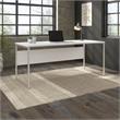 Pemberly Row 72W x 30D Computer Table Desk in White - Engineered Wood