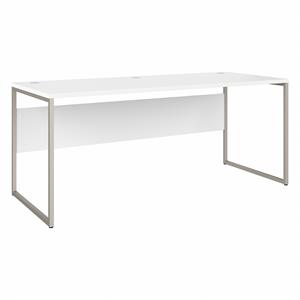 Pemberly Row 72W x 30D Computer Table Desk in White - Engineered Wood