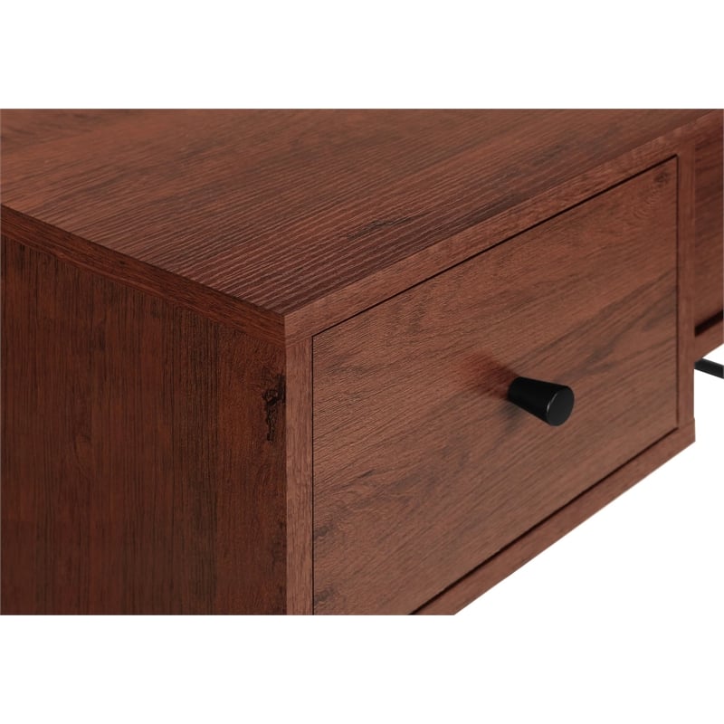 Pemberly Row Computer Desk Home Office Laptop Storage Drawers 48
