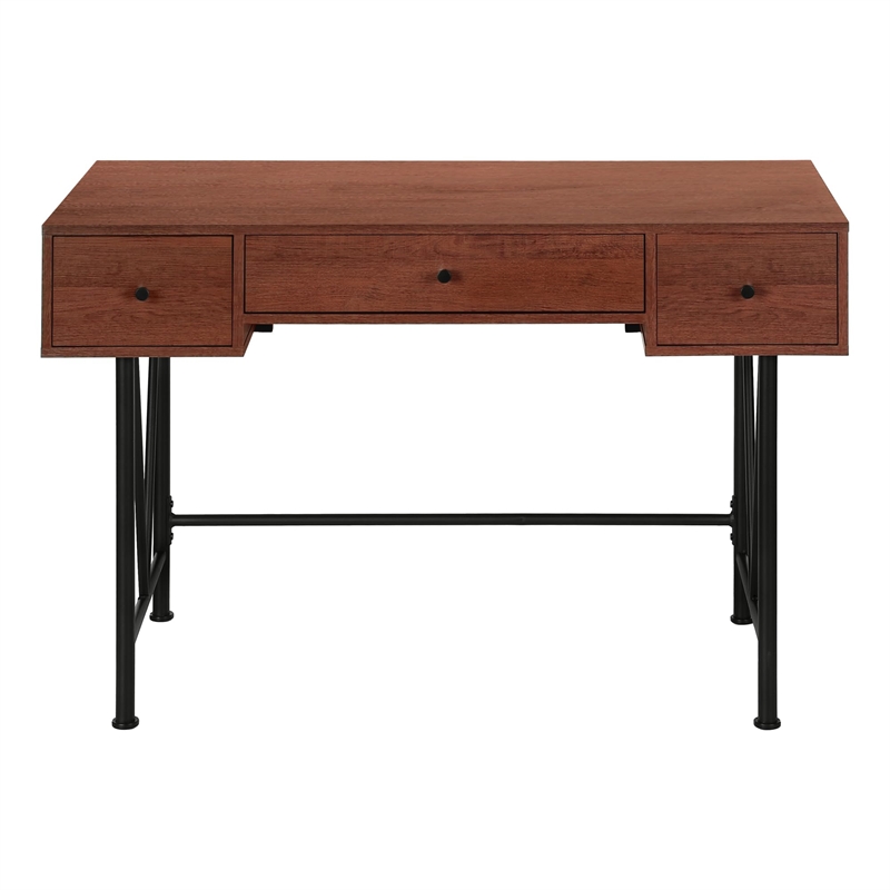 Pemberly Row Computer Desk Home Office Laptop Storage Drawers 48