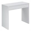 Pemberly Row Contemporary 36-inch Desk with Drawer in White Wood Finish
