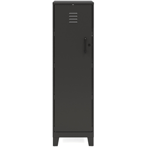 Pemberly Row 53.38&quotH 4 Shelf Metal Storage Locker Cabinet 3&quot Riser Legs Black