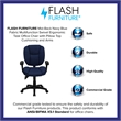 Pemberly Row Mid Back Ergonomic Task Office Chair with Arms in Navy Blue