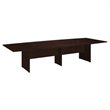 Pemberly Row Boat Shaped Conference Table with Wood Base in Cherry