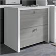 Pemberly Row 2-Drawer Engineered Wood Lateral File Cabinet in Gray/Pure White