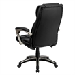 Pemberly Row High Back Folding Leather Office Chair in Black