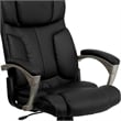 Pemberly Row High Back Folding Leather Office Chair in Black
