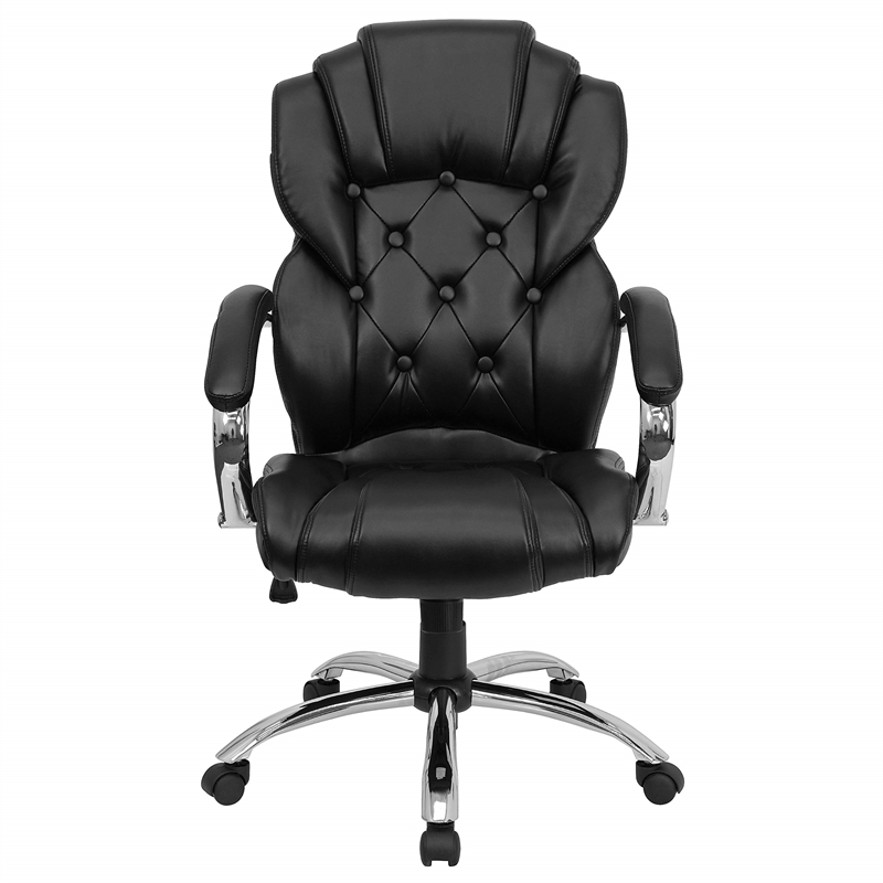 Pemberly Row High Back Transitional Style Office Chair in Black
