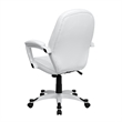 Pemberly Row Mid-Back Leather Executive Office Chair in White