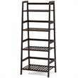 Pemberly Row 4-Tier Bamboo Ladder Shelf Plant Stand Rack Bookshelf in Brown