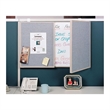 Pemberly Row Fabric PC Multi Board Cabinet with Whiteboard in Gray