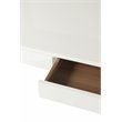 Pemberly Row Modern Gloss Lacquer & High Polished Steel Metal Desk in White